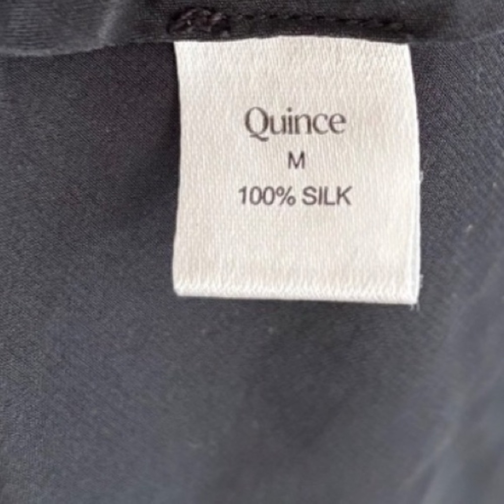 Quince black washable silk midi skirt, M - Picture 9 of 9
